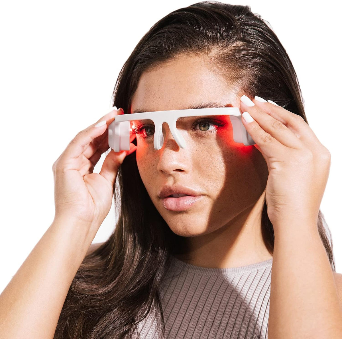 Gafas de Luz Roja LED para Ojos – Antiarrugas y Antifatiga